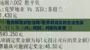 世界杯竞彩合法吗-世界杯竞彩的合法性探讨，规则、风险与监管