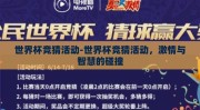 世界杯竞猜活动-世界杯竞猜活动，激情与智慧的碰撞