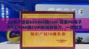 pg电子进去bxh666碘com-探索PG电子与BXH666碘COM的独特魅力，一场数字娱乐的盛宴