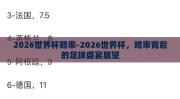 2026世界杯赔率-2026世界杯，赔率背后的足球盛宴展望