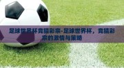 足球世界杯竞猜彩宗-足球世界杯，竞猜彩宗的激情与策略