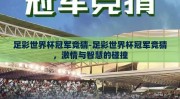 足彩世界杯冠军竞猜-足彩世界杯冠军竞猜，激情与智慧的碰撞