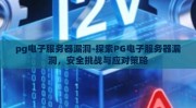 pg电子服务器漏洞-探索PG电子服务器漏洞，安全挑战与应对策略