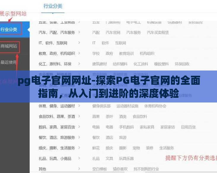 pg电子官网网址-探索PG电子官网的全面指南，从入门到进阶的深度体验