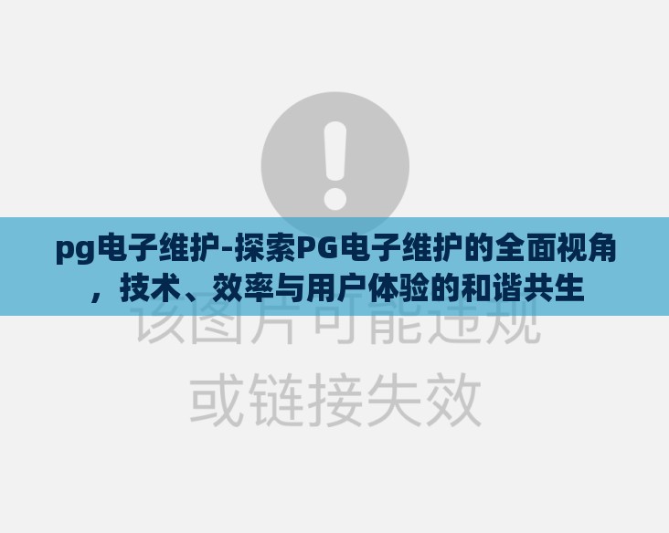 pg电子维护-探索PG电子维护的全面视角，技术、效率与用户体验的和谐共生