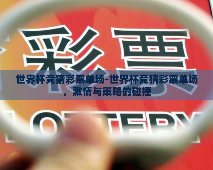世界杯竞猜彩票单场-世界杯竞猜彩票单场，激情与策略的碰撞