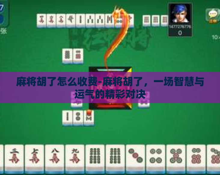 麻将胡了怎么收费-麻将胡了，一场智慧与运气的精彩对决