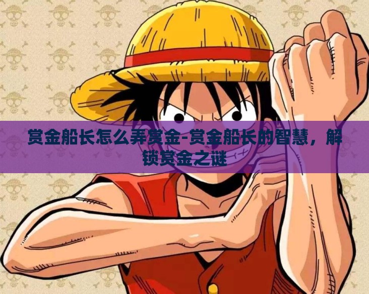 赏金船长怎么弄赏金-赏金船长的智慧，解锁赏金之谜
