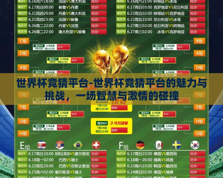 世界杯竞猜平台-世界杯竞猜平台的魅力与挑战，一场智慧与激情的碰撞