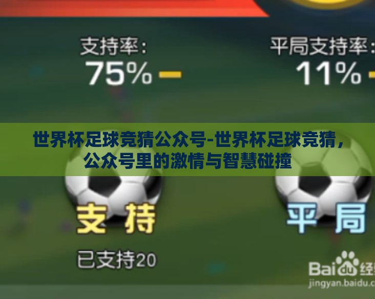 世界杯足球竞猜公众号-世界杯足球竞猜，公众号里的激情与智慧碰撞