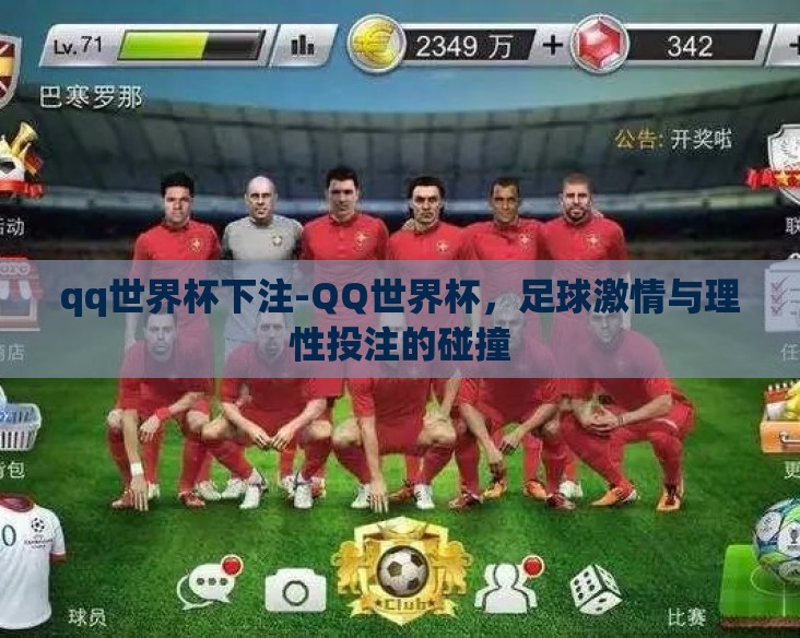 qq世界杯下注-QQ世界杯，足球激情与理性投注的碰撞